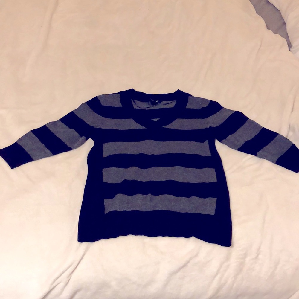 Black/Gray stripped sweater. Size XL